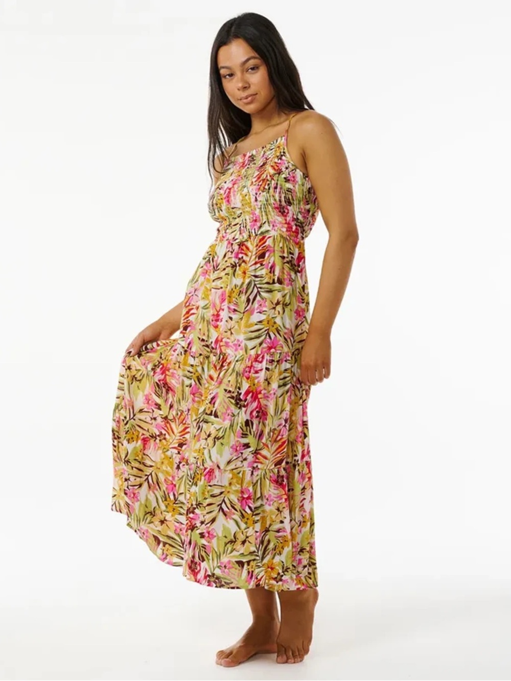 Rip Curl Copacabana Midi Dress White Pink